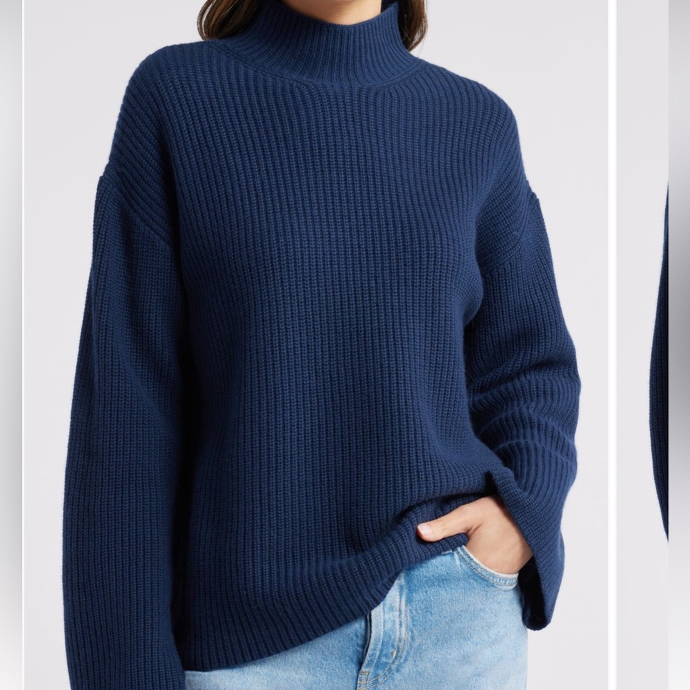Rails Sanna Turtleneck Merino Wool and Cotton Sweater.
